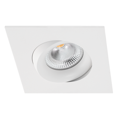 Tigrus 360° Square Rotatable lavtbyggende downlight 7W 2700K IP44 - Hvit-Downlight lavtbyggende-Norlux-26927-36-3-Lightup.no