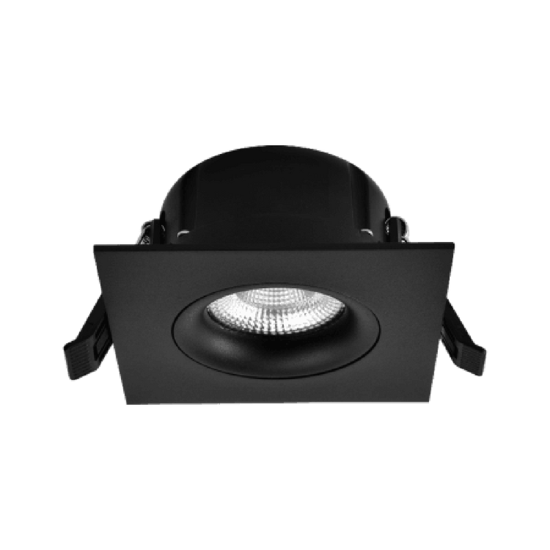 Tigrus 360° Square Rotatable lavtbyggende downlight 8W 1800-3000K Dim2Warm IP44 - Svart-Downlight lavtbyggende-Norlux-26927-D2W-36-2-Lightup.no