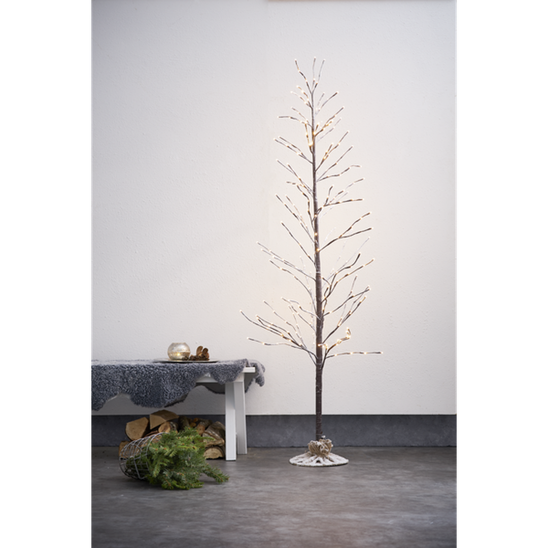 Tobby dekorativt tre med lys 180 cm - Brunt-Julebelysning dekor og pynt ute-Star Trading-860-86-Lightup.no