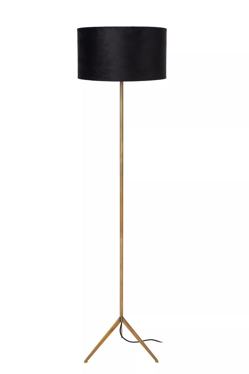 Tondo gulvlampe 147 cm - Svart/Gullfarget-Gulvlamper-Lucide-LC45790/81/02-Lightup.no