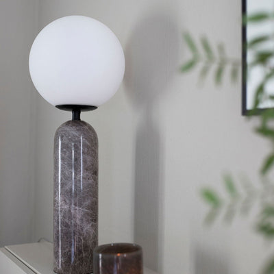 Torrano bordlampe - Grå-Bordlamper-Globen Lighting-520510-Lightup.no