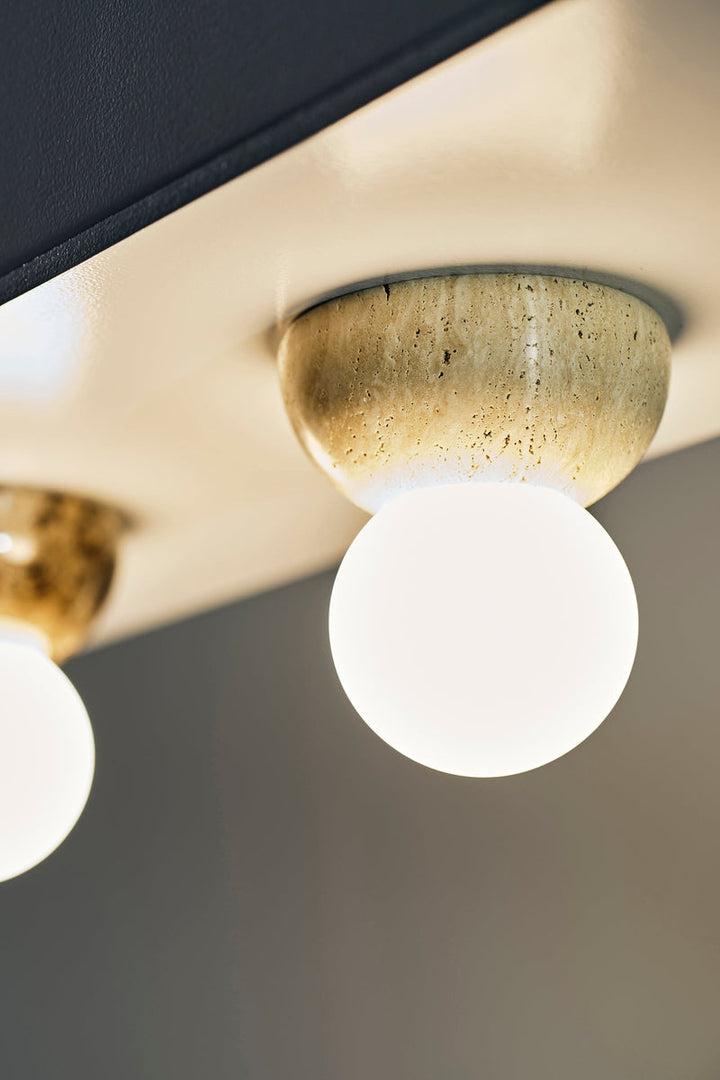 Torrano vegg og taklampe - Travertine-Baderomsbelysning vegglamper-Globen Lighting-Brun-590502-Lightup.no