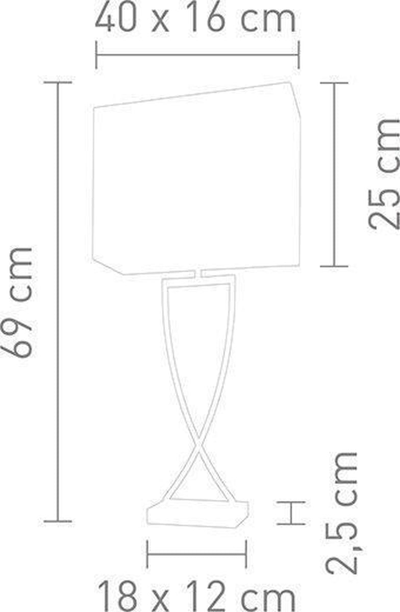 Toulouse bordlampe 69 cm - Hvit/Gullfarget-Bordlamper-Villeroy & Boch-VB-96841-Lightup.no