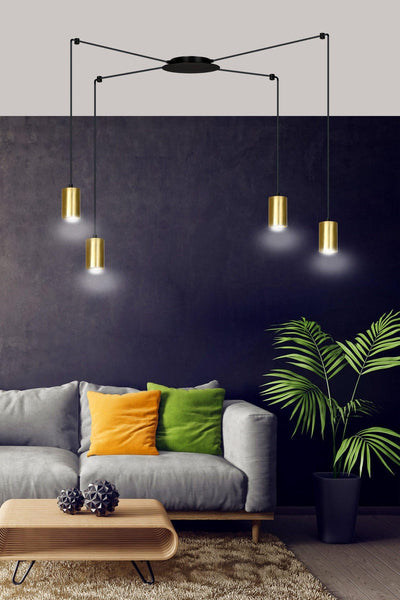 Traker 4 takpendel - Svart/Gullfarget-Takpendler-Emibig-526/4-Lightup.no