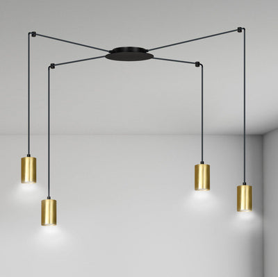 Traker 4 takpendel - Svart/Gullfarget-Takpendler-Emibig-526/4-Lightup.no