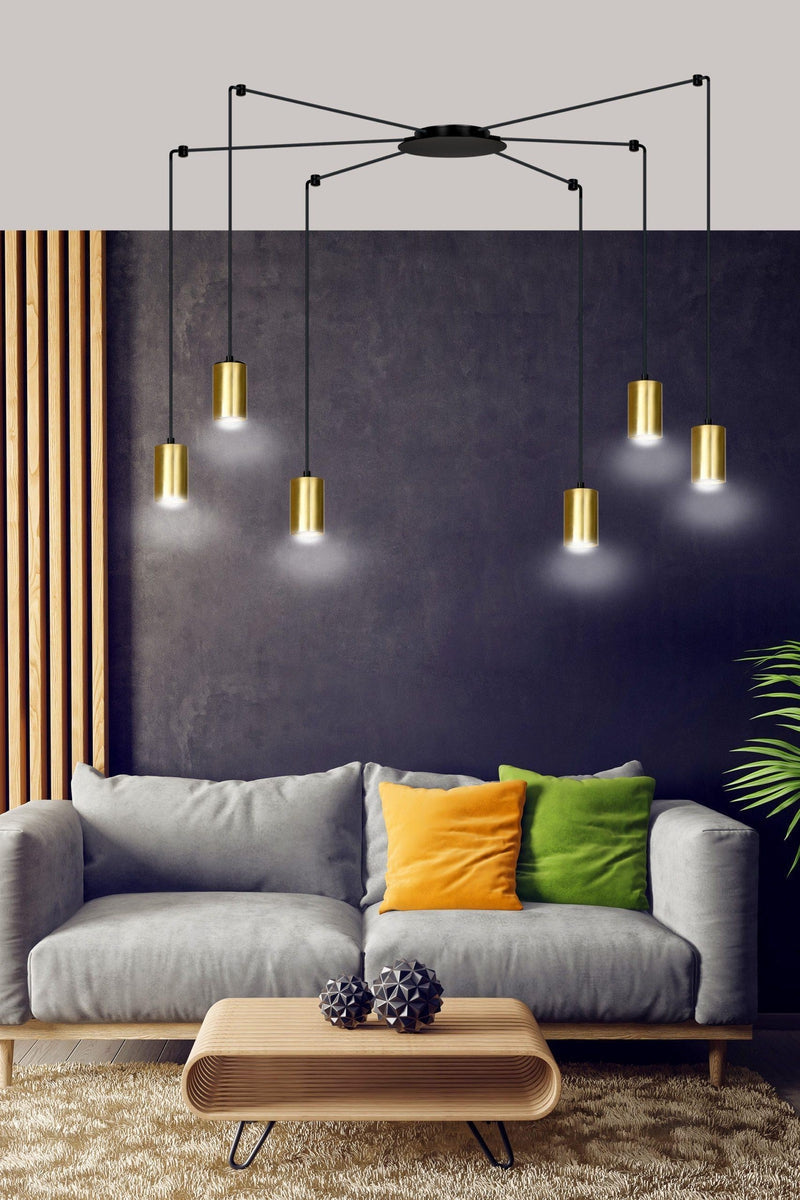 Traker 6 takpendel - Svart/Gullfarget-Takpendler-Emibig-526/6-Lightup.no