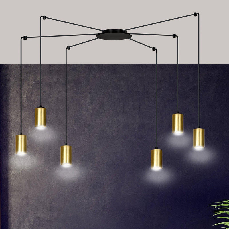 Traker 6 takpendel - Svart/Gullfarget-Takpendler-Emibig-526/6-Lightup.no