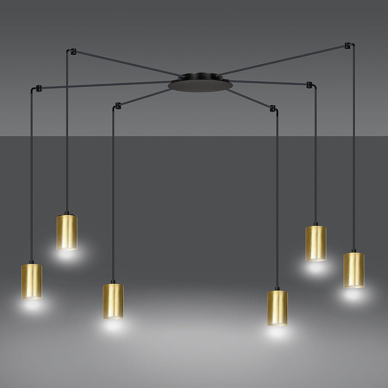 Traker 6 takpendel - Svart/Gullfarget-Takpendler-Emibig-526/6-Lightup.no