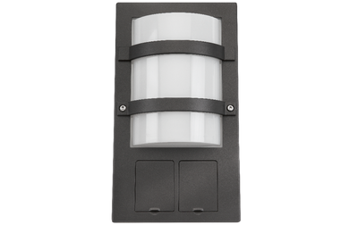 Trio Socket Grafitt 11W LED 3000K Ra>80 m/stikkontakt-Utebelysning vegg veggskjold-Sg Armaturen As-3100184-Lightup.no
