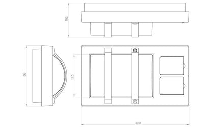 Trio Socket Grafitt 11W LED 3000K Ra>80 m/stikkontakt-Utebelysning vegg veggskjold-Sg Armaturen As-3100184-Lightup.no