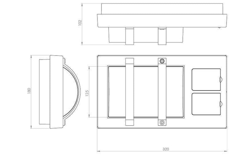 Trio Socket Grafitt 11W LED 3000K Ra>80 m/stikkontakt-Utebelysning vegg veggskjold-Sg Armaturen As-3100184-Lightup.no