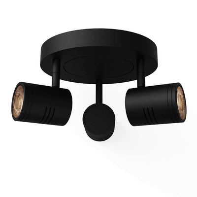 Tripoli taklampe 3 spotter 2700K 3x5W dimbar - Svart-Taklamper-Q-Light-3201090-Lightup.no