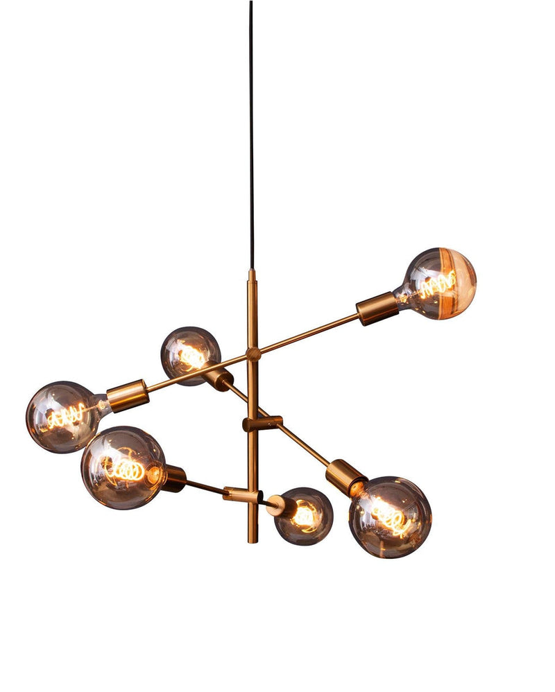 Tropea taklampe 6 lys - Messing farge-Takpendler-Scanlight-169575-Lightup.no