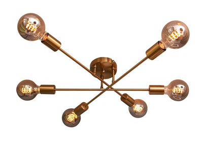 Tropea taklampe 6-lys - Messingfarget-Taklamper-Scanlight-169576-Lightup.no