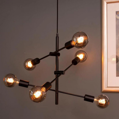 Tropea takpendel 6 lys - Svart-Takpendler-Scanlight-169173-Lightup.no