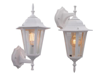 Trysil utelampe vegg opp eller nedover vendt utelampe 1 stk - Hvit-Utebelysning vegg klassisk-Scanlight-165878-Lightup.no