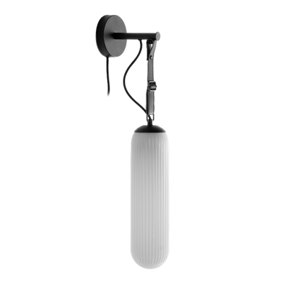 Tubus vegglampe - Svart/Opal-Vegglamper-Norlux-119027-15-Lightup.no