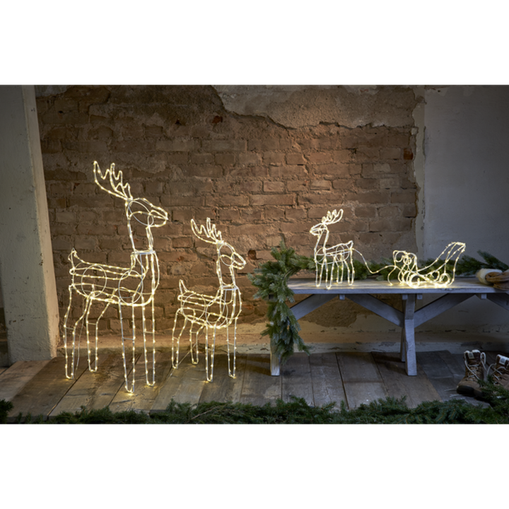 Tuby siluett reinsdyr med slede utendørsdekorasjon IP44 158 varmhvit led-Julebelysning dekor og pynt ute-Star Trading-803-63-Lightup.no