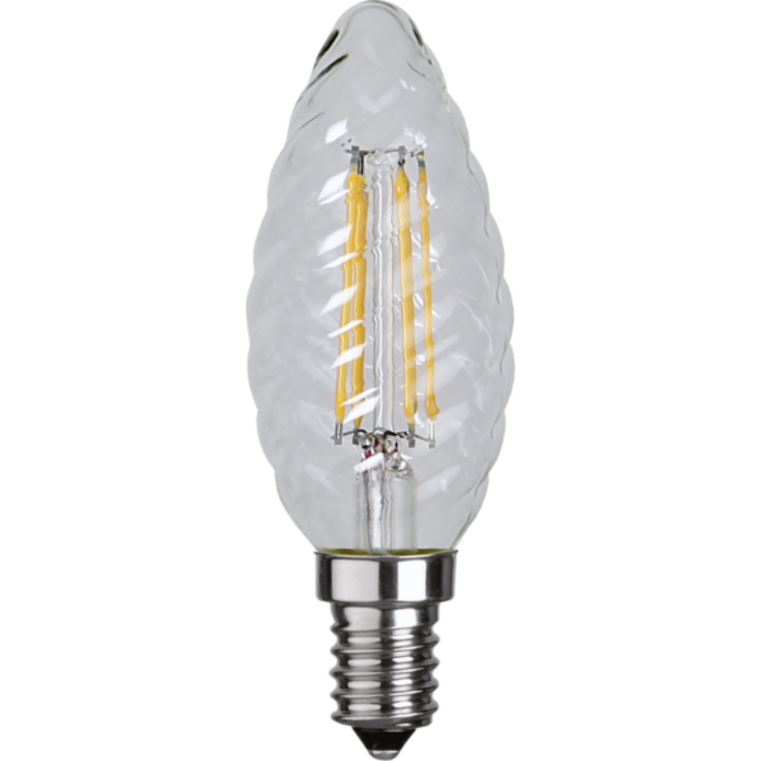 Tvist lyspære E14 4,2W - Klart glass-LED-pære E14 sokkel-Star Trading-351-04-1-Lightup.no