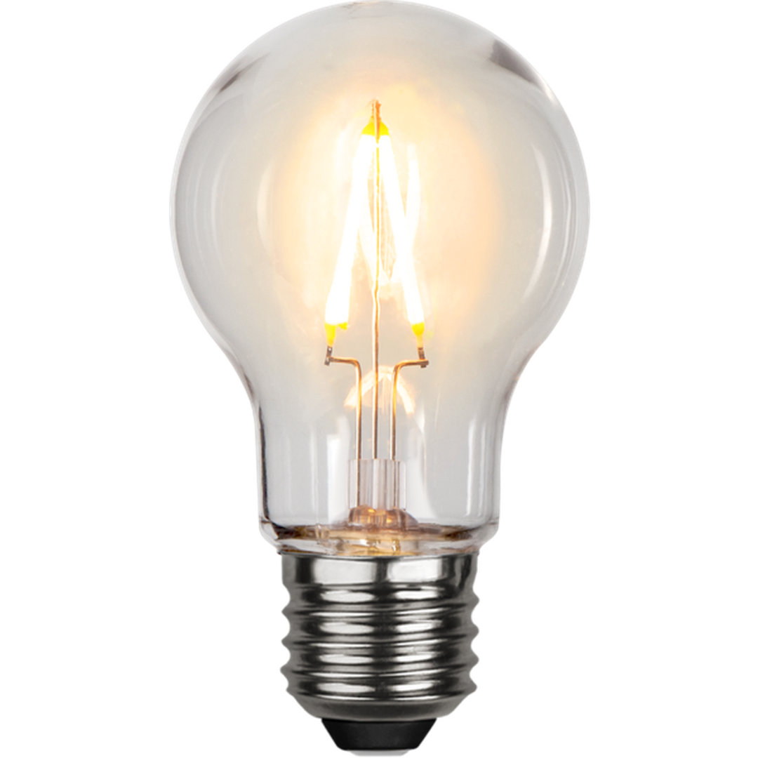 Utendørs E27 Filament LED 1W 2200K 55mm ikke dimbar - Klar-LED-pære E27 sokkel-Star Trading-359-33-1-Lightup.no
