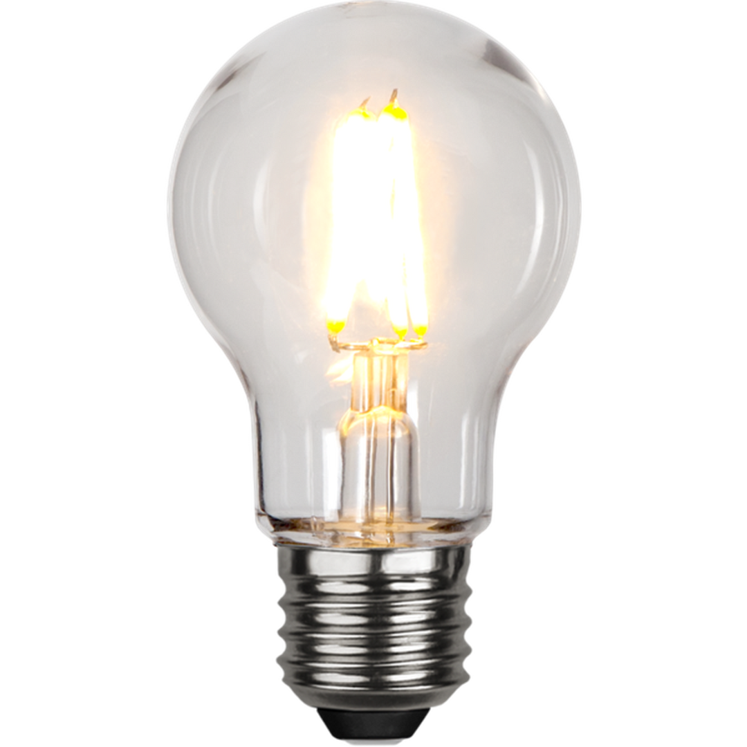 Utendørs E27 Filament LED 2,5W 2200K 55mm ikke dimbar - Klar-LED-pære E27 sokkel-Star Trading-Klar-359-23-2-Lightup.no