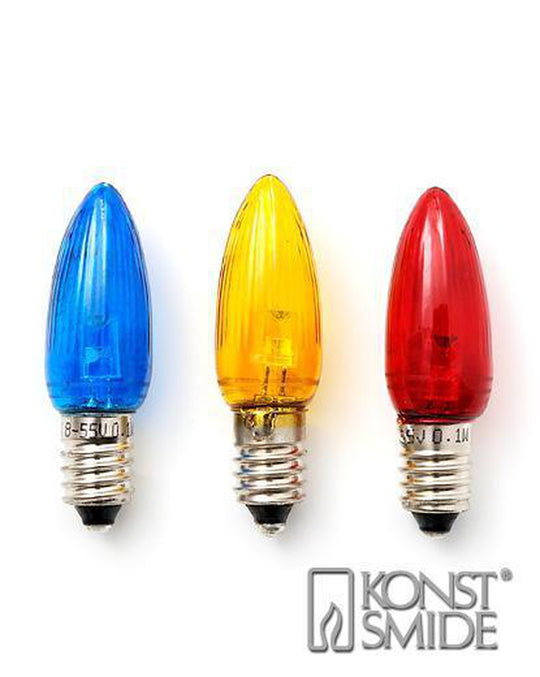 (Utgått) Reservepærer fargede 3pk-Julebelysning reservepærer-Konstsmide-5042-530-Lightup.no