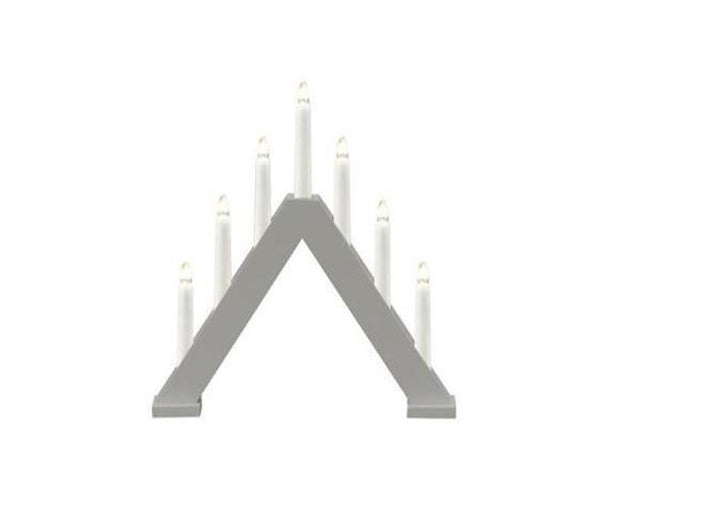 (Utgått) (Utgått) Adventsstake 7 armet - Matt grå-Julebelysning adventsstake-Konstsmide-3930-305-Lightup.no