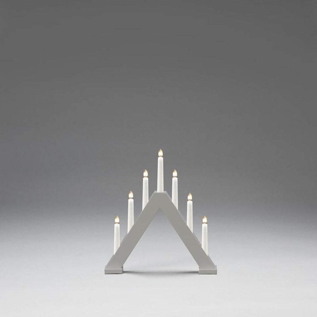 (Utgått) (Utgått) Adventsstake 7 armet - Matt grå-Julebelysning adventsstake-Konstsmide-3930-305-Lightup.no