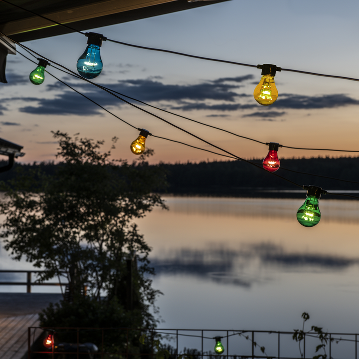 (Utgått) (Utgått) Lysslynge 10 lys IP44 - Flerfarget-Utebelysning Lysslynge-Konstsmide-2378-500-Lightup.no