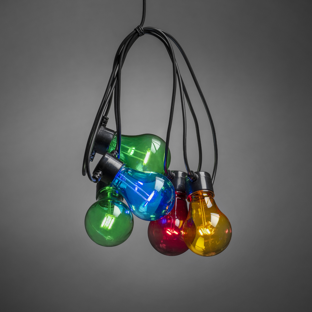 (Utgått) (Utgått) Lysslynge 10 lys IP44 - Flerfarget-Utebelysning Lysslynge-Konstsmide-2378-500-Lightup.no