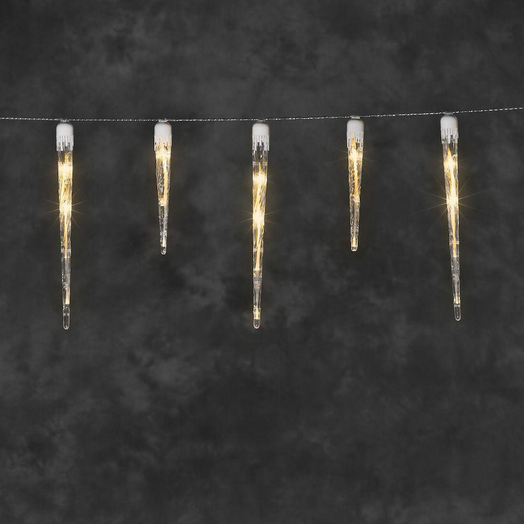 (Utgått) (Utgått) Lysslynge 16 istapper led - Varmhvit-Julebelysning juletrelys og slynger-Konstsmide-2746-802-Lightup.no
