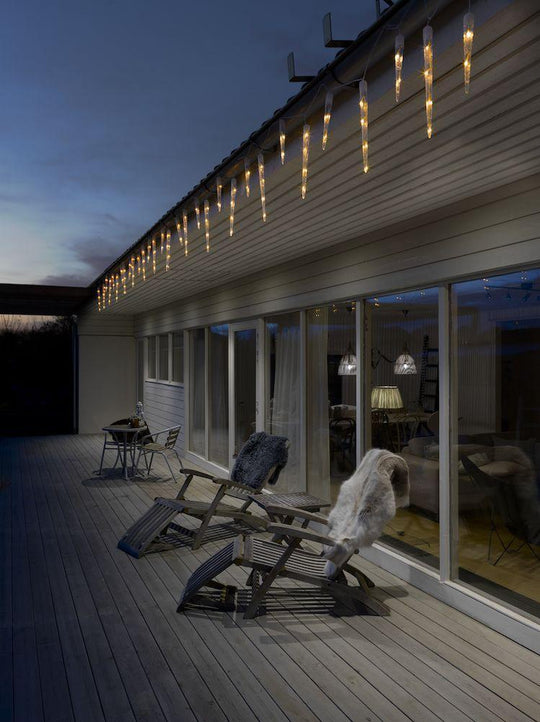 (Utgått) (Utgått) Lysslynge 16 istapper led - Varmhvit-Julebelysning juletrelys og slynger-Konstsmide-2746-802-Lightup.no
