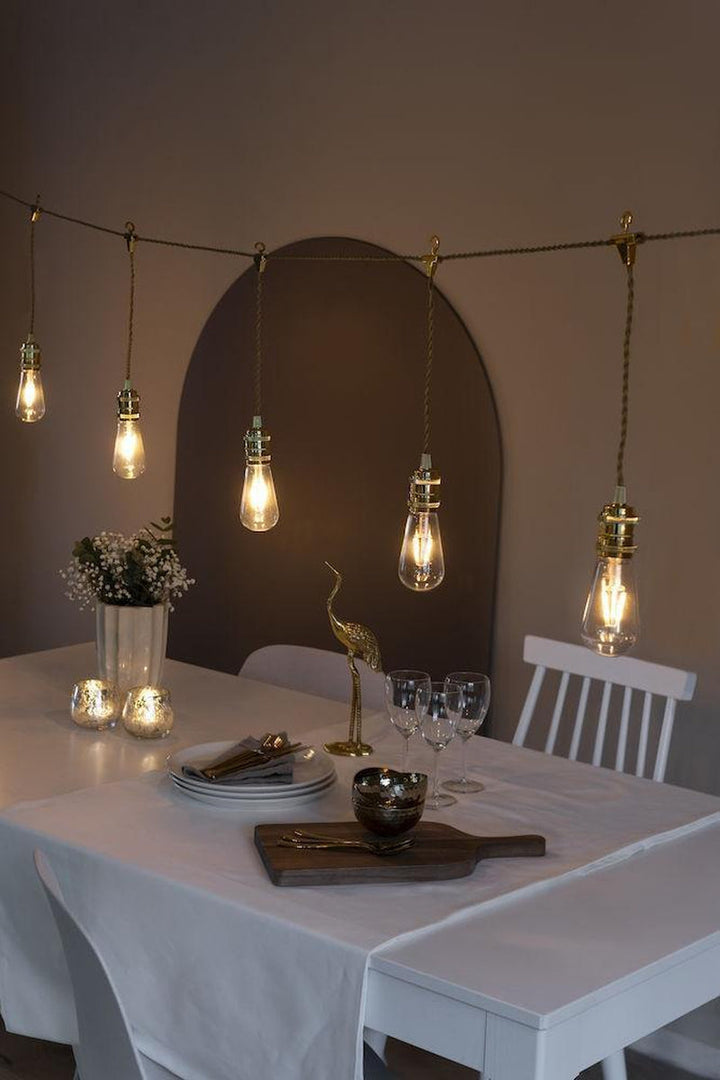 (Utgått) (Utgått) Lysslynge 8 pærer, gull-Lysslynge-Konstsmide-2363-800-Lightup.no