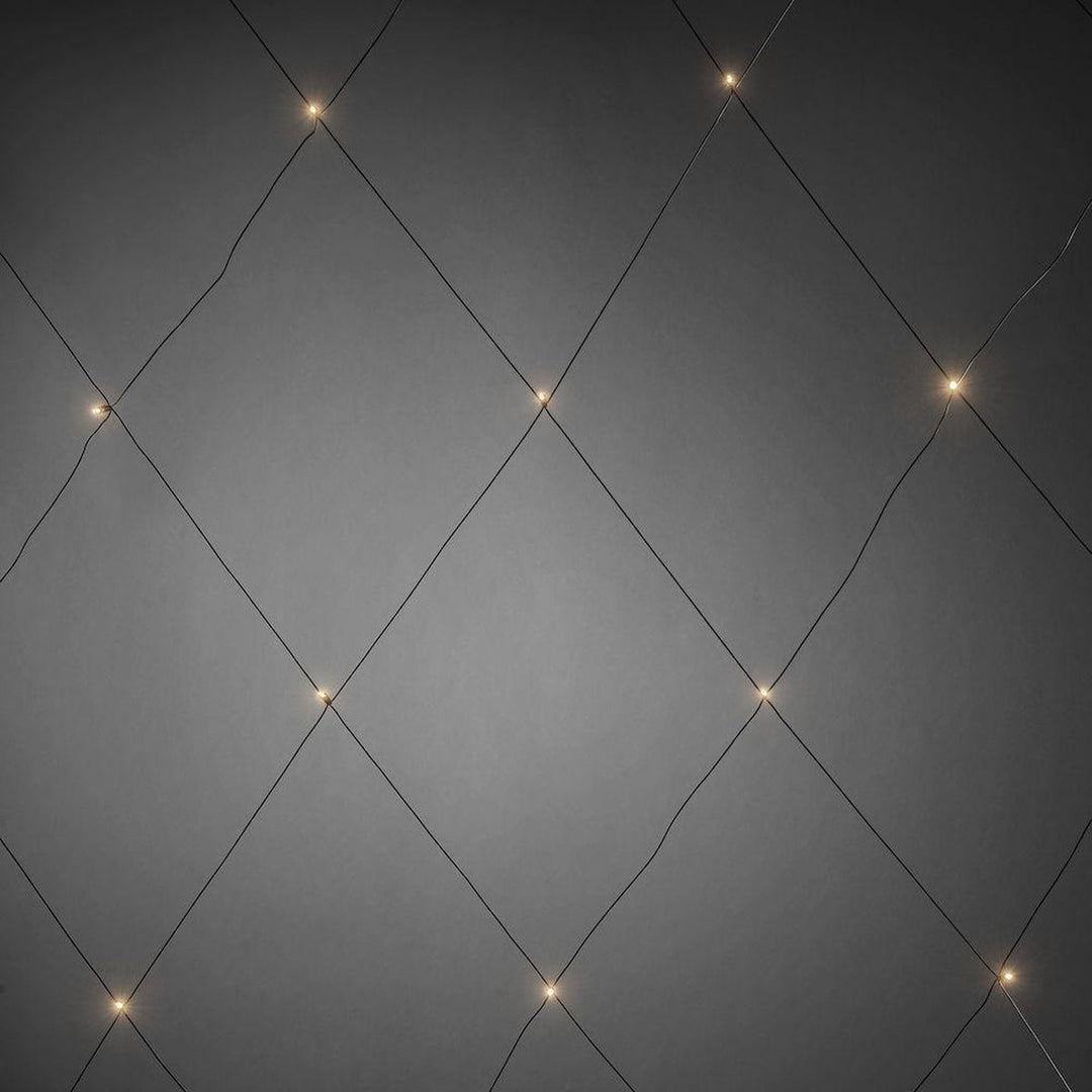 (Utgått) (Utgått) Nett 3x3 meter 96 minilys LED utendørs IP44 - Varmhvit-Julebelysning juletrelys ute-Konstsmide-3757-100-Lightup.no
