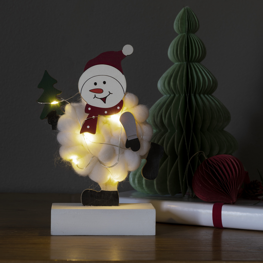 (Utgått) (Utgått) Snømann med juletre-Julebelysning dekor og pynt-Konstsmide-3268-210-Lightup.no