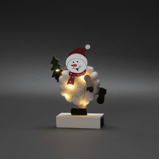 (Utgått) (Utgått) Snømann med juletre-Julebelysning dekor og pynt-Konstsmide-3268-210-Lightup.no