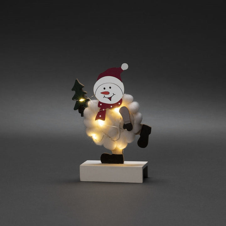 (Utgått) (Utgått) Snømann med juletre-Julebelysning dekor og pynt-Konstsmide-3268-210-Lightup.no