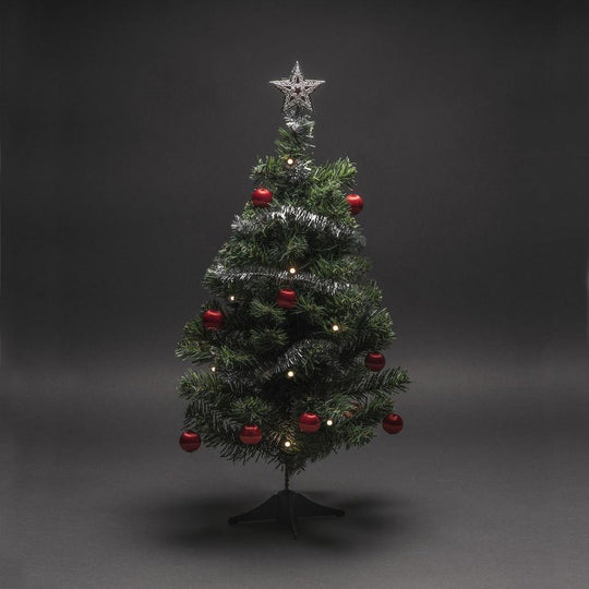 (Utgått) (Utgått) (Utendørs) Dekorativt juletre pyntet 58 cm 10LED-Julebelysning kunstig juletre-Konstsmide-1208-010-Lightup.no