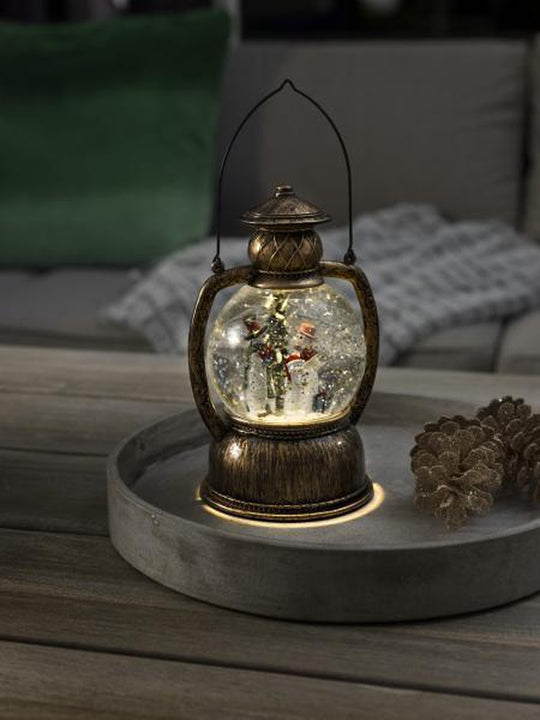 (Utgått) (Utgått) Vannfylt rund lykt - Snømenn-Julebelysning dekor og pynt-Konstsmide-3498-000-Lightup.no