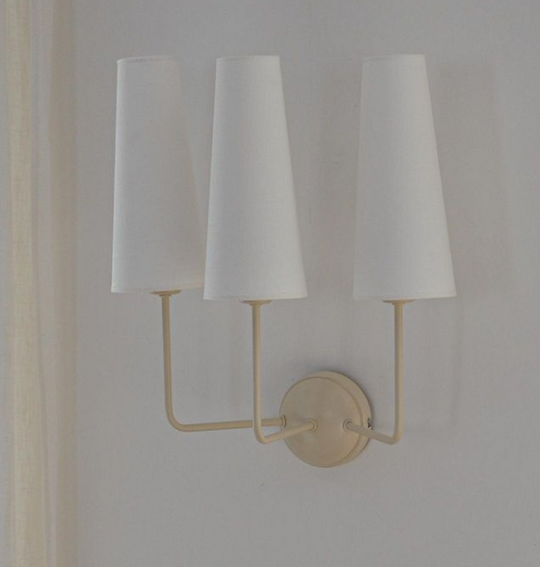 Valentina vegglampe med lampeskjermer - Sand/Hvit-Vegglamper-Hallbergs-Sand / Hvit-HS__6759-025+HS__101-12-010-Lightup.no