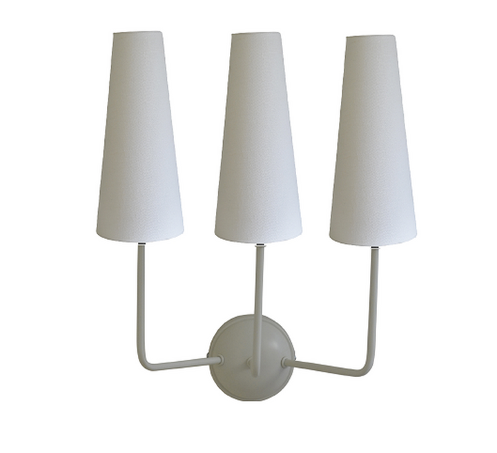 Valentina vegglampe med lampeskjermer - Sand/Hvit-Vegglamper-Hallbergs-Sand / Hvit-HS__6759-025+HS__101-12-010-Lightup.no