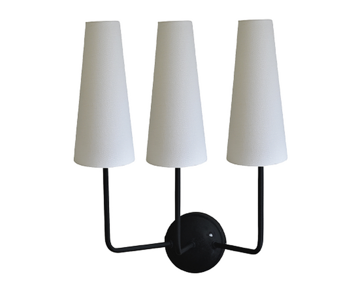 Valentina vegglampe med lampeskjermer - Svart/Hvit-Vegglamper-Hallbergs-Svart / Hvit-HS__6759-330+HS__101-12-010-Lightup.no