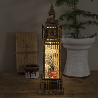 Vannfylt Big Ben-Julebelysning dekor og pynt-Konstsmide-4266-000-Lightup.no