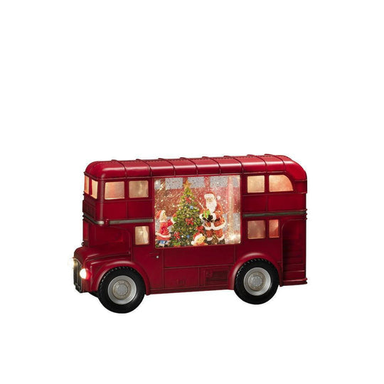 Vannfylt London buss-Julebelysning dekor og pynt-Konstsmide-Rød-4260-550-Lightup.no