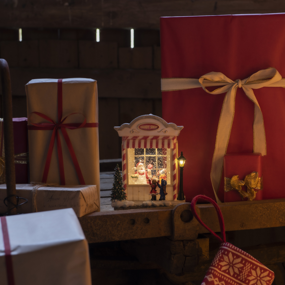 Vannfylt lykt godteributikk-Julebelysning dekor og pynt-Konstsmide-Flerfarget-4369-000-Lightup.no