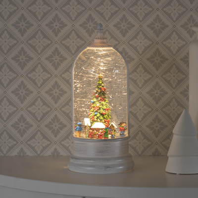 Vannfylt lykt julemarked roterende Hvit-Julebelysning dekor og pynt-Konstsmide-4261-200-Lightup.no