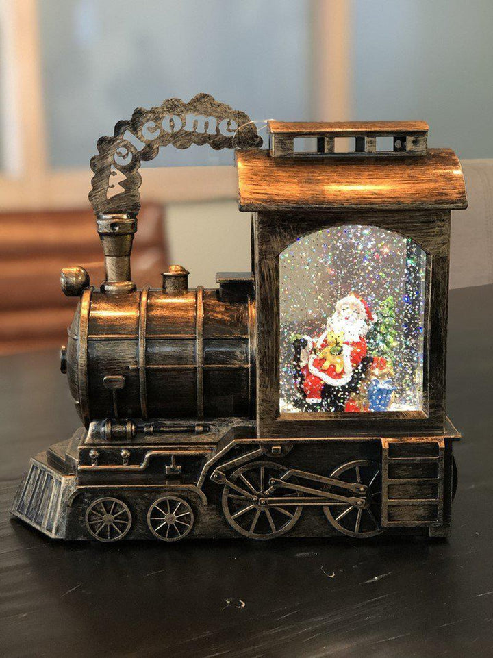 Vannfylt lykt tog nisse med gaver-Julebelysning dekor og pynt-Trend Collection-Antikk-25808-Lightup.no