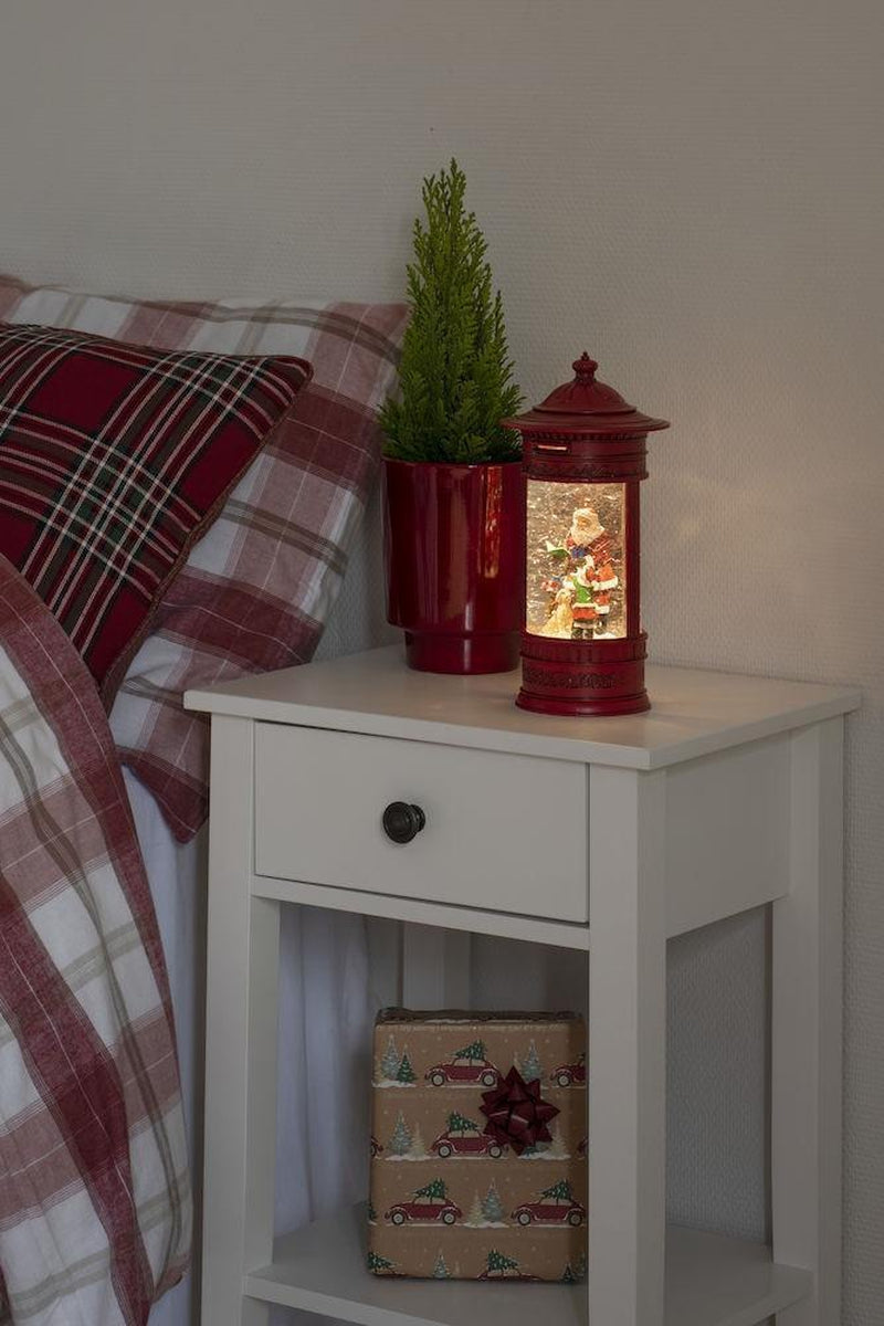 Vannfylt postkasse med nisse-Julebelysning dekor og pynt-Konstsmide-4267-550-Lightup.no