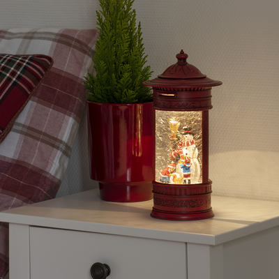 Vannfylt postkasse med snømann-Julebelysning dekor og pynt-Konstsmide-4268-550-Lightup.no