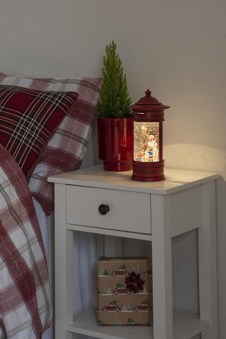 Vannfylt postkasse med snømann-Julebelysning dekor og pynt-Konstsmide-4268-550-Lightup.no